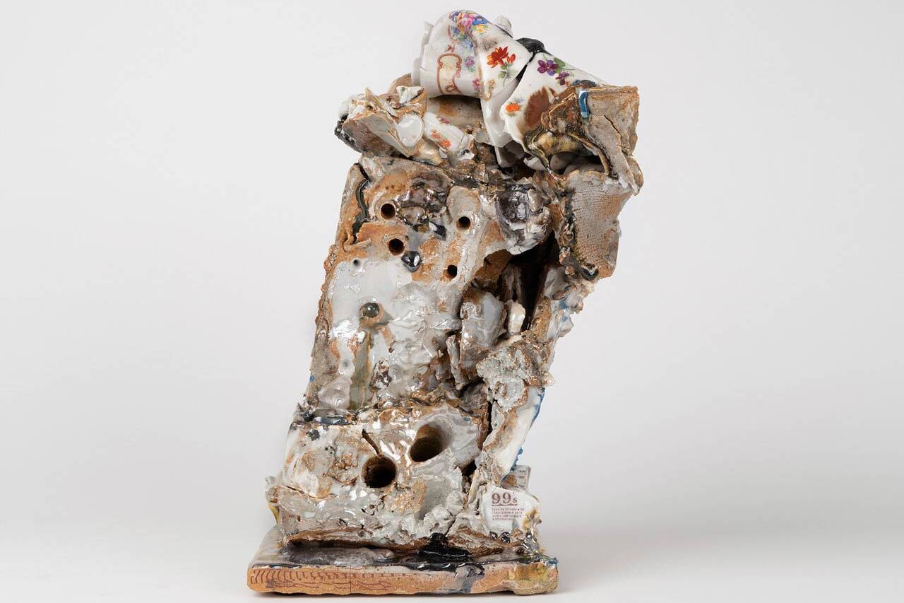 Irving, Titled Mass: Crushed Floral vessel