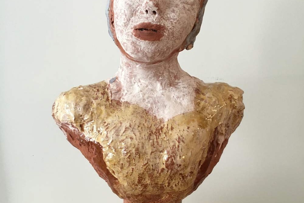 Siegel, Terracotta Portrait Bust with Princess Neckline