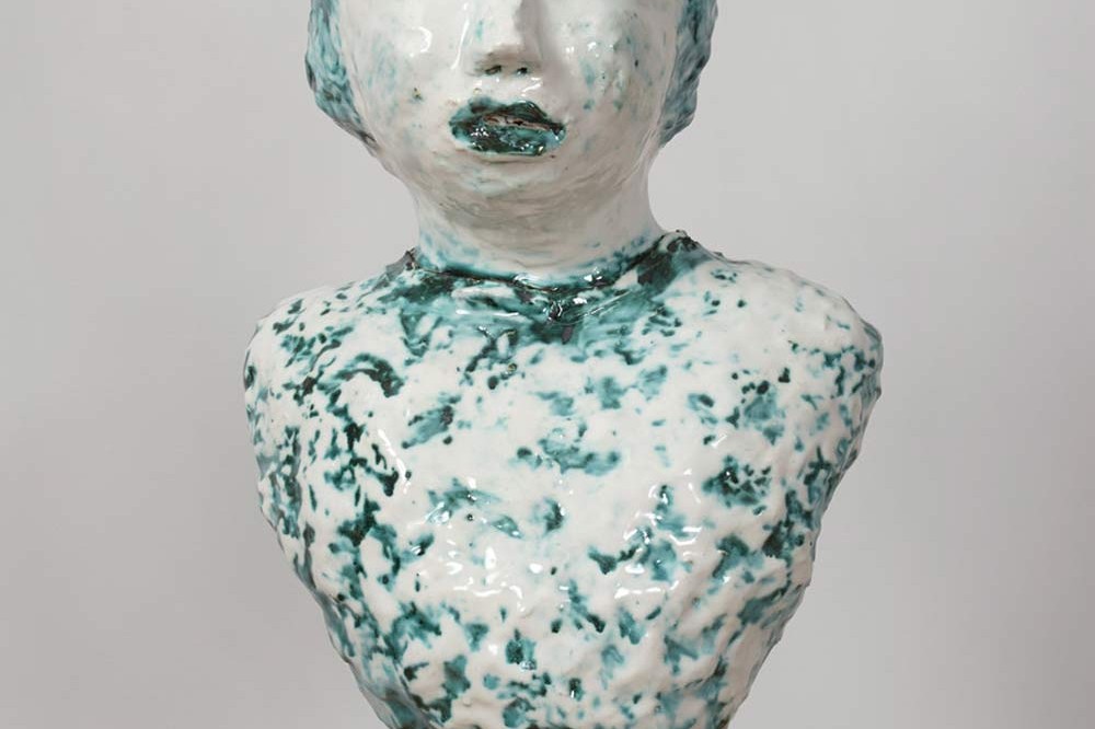 Siegel, Majolica Portrait Bust with Twinkling Eyes