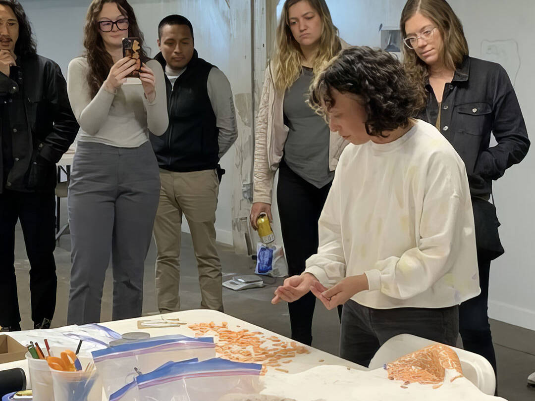 Linda Lopez demonstrating at Center for Craft